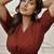 Women's maroon cotton crop yoga top with geometric embroidery & dolman sleeves