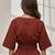 Women's maroon cotton crop yoga top with geometric embroidery & dolman sleeves