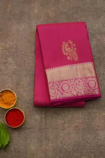 Pink butta silk saree