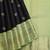 Black and mint pure zari silk saree