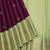 Purple and mint pure zari silk saree
