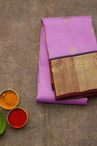Pink colour silk saree with silk mark certified