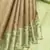 Oat beige pure zari silk saree with silk mark certified