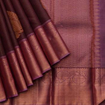 Vairaoosi brown silk saree with silk mark certified 2
