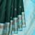 Green and blue pure zari silk saree