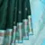 Green and blue pure zari silk saree with silk mark certified