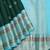 Green and blue pure zari silk saree