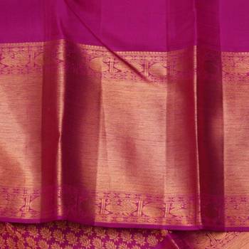 Magenta pink silk saree with silk mark certified 4