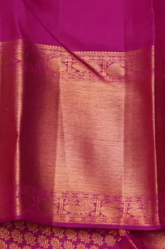 Magenta pink silk saree with silk mark certified