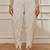 Women's white cambric cotton dhoti yoga pants with drawstring waist