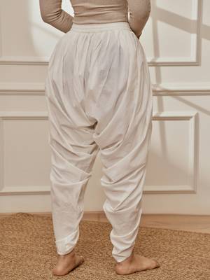 Wowhite cambric cotton dhoti yoga pants with drawstring waist 3