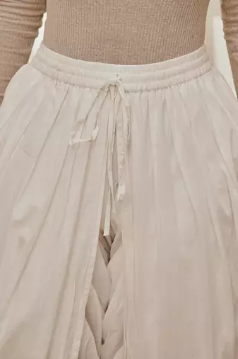 Wowhite cambric cotton dhoti yoga pants with drawstring waist