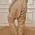 Women's beige cambric cotton dhoti yoga pants with drawstring waist
