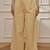 Women's chiku cotton linen straight yoga pants with adjustable buttons