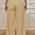Women's chiku cotton linen straight yoga pants with adjustable buttons