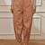 Women's rose pink cotton linen straight yoga pants with adjustable buttons