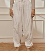 Wowhite cotton lycra harem yoga pants with drawstring & elasticated waist