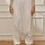 Women's white cotton lycra harem yoga pants with drawstring & elasticated waist