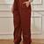 Women's maroon cambric joggers yoga pants with geometric embroidery