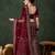 Maroon Semi-Stiched Heavy Zari Embroidery Velvet Lehenga Choli 