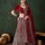 Maroon Semi-Stiched Heavy Zari Embroidery Velvet Lehenga Choli 