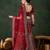 Maroon Semi-Stiched Heavy Zari Embroidery Velvet Lehenga Choli 