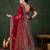 Maroon Semi-Stiched Heavy Zari Embroidery Velvet Lehenga Choli 