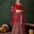 Red Semi-Stiched Heavy Zari Embroidery Velvet Lehenga Choli 