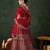 Red Semi-Stiched Heavy Zari Embroidery Velvet Lehenga Choli 