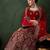 Red Semi-Stiched Heavy Zari Embroidery Velvet Lehenga Choli 