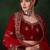 Red Semi-Stiched Heavy Zari Embroidery Velvet Lehenga Choli 
