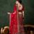 Red Semi-Stiched Heavy Zari Embroidery Velvet Lehenga Choli 