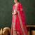 Pink Semi-Stiched Heavy Zari Embroidery Silk Lehenga Choli 