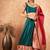 Green Semi-Stiched Weaving Work Banarasi Silk Lehenga Choli 