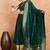Green Semi-Stiched Weaving Work Banarasi Silk Lehenga Choli 
