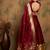 Maroon Semi-Stiched Weaving Work Banarasi Silk Lehenga Choli 