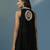 Black georgette embroidered kurta with pant