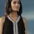 Black georgette embroidered kurta with pant