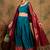 teal Green Semi-Stiched Weaving Work Banarasi Silk Lehenga Choli 