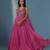 Pink chinon plain anarkali