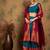 teal Green Semi-Stiched Weaving Work Banarasi Silk Lehenga Choli 