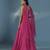 Pink chinon plain anarkali