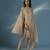 Gold georgette plain kurta with pant