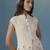 White silk embroidered tunic with pant