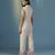 White silk embroidered tunic with pant