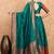 Green Semi-Stiched Weaving Work Banarasi Silk Lehenga Choli 