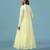 Yellow georgette embroidered anarkali