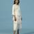 Ivory chanderi cotton embroidered kurta with dhoti