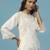 Ivory chanderi cotton embroidered kurta with dhoti