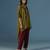 Green chanderi cotton plain kurta with pant